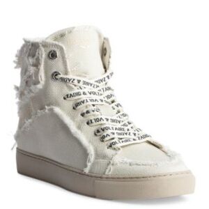 Zadig & Voltaire Women's Off-White High-Top Sneakers